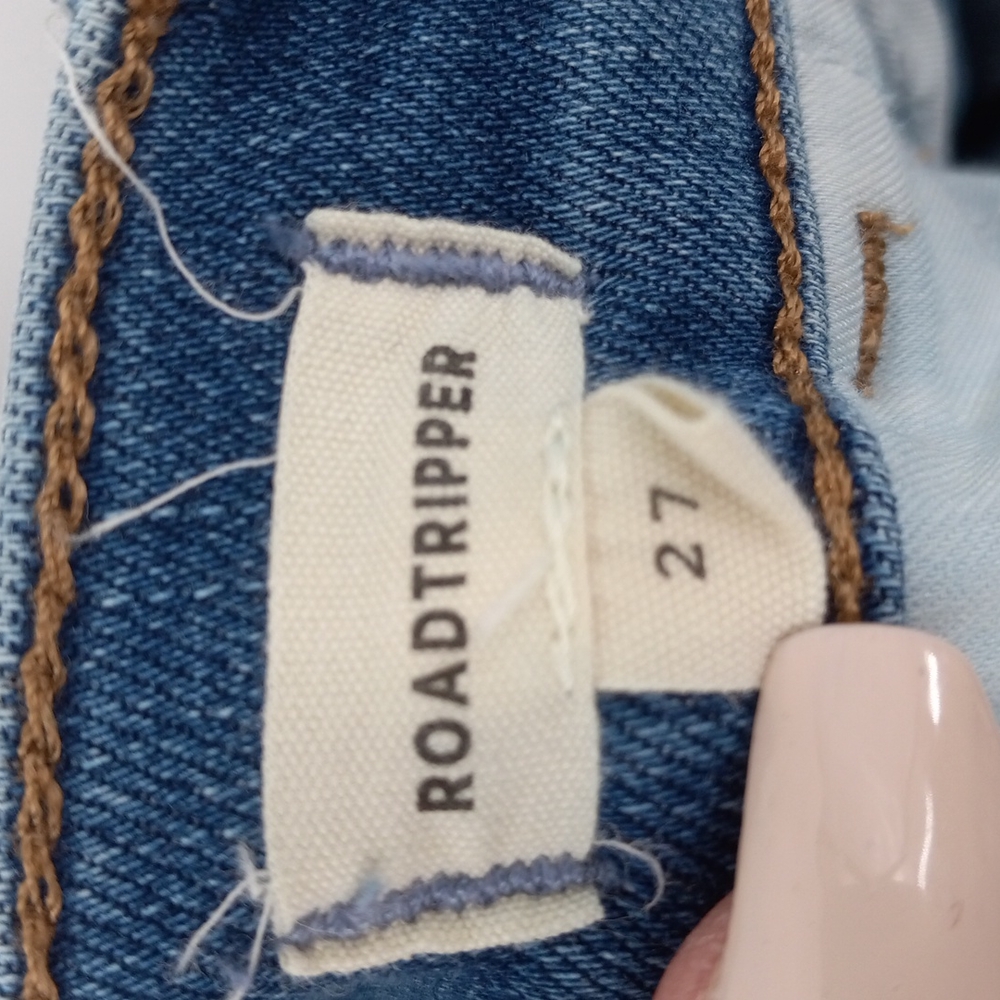 Madewell Roadtripper Skinny Jeans High Rise Stretchy Medium Wash Whisker Size 27 - Picture 8 of 15